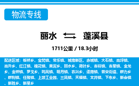 麗水到蓬溪縣物流專(zhuān)線-麗水至蓬溪縣貨運(yùn)公司